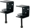 Tighall 2PCS Adjustable C-Clamp Brackets, Black, Modern Minimalist, Heavy Duty Mount Desk Partition Clamp, with Wide Jaw Openings for DIY Open Shelf Brackets, Include Screws