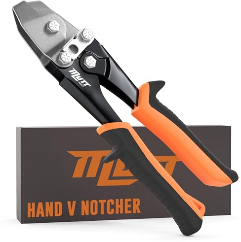 Mutt Tools Blechkerbe - 30° V Kerbe für HVAC Kanäle | 30 Grad, V-Einkerbung, schneidet 14 Gauge, federbelastet, HVAC-Kanäle