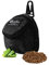 FuninCrea Bolsa de Golosinas para Perros, Bolsa Premios Perros con Dispensador de Bolsas de Excrementos Integrado Tela Oxford Bolsa de Entrenamiento para Perros para Viajes (Negro)