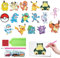 YISKY 5D Diamond Painting Sticker Set, 16 Stück Cartoon Diamant Aufkleber, Diamond Painting Mosaik Aufkleber, DIY Diamant Painting Kinder, DIY Diamant Painting Kit, für Kinder und Erwachsene Anfänger