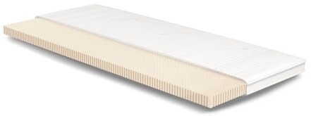 Meisterschlaf Latex Topper 60x180 cm – 7 cm hoch – 20% Naturlatex RG 65 – mittelweich – Oeko-TEX® Standard 100 – Tencel™ Lyocell 3D Doppeltuch-Bezug waschbar – Made in Germany