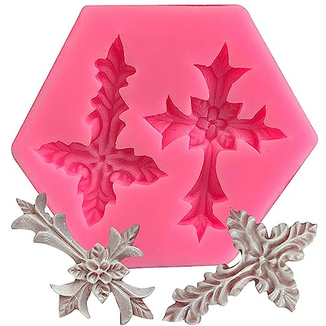 Facynde Kreuz-Kuchenform - Blumenförmige Taufe-Kuchenaufsätze,Taufkuchendekorationen, Erstkommunion-Schokoladenformen, Kreuzformen für die Taufkuchendekoration