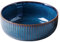 Hebaogugu 1800 ml/64 oz Salad Bowl, Large Fruit Serving Bowls with Golden Striped, Blue Round Bowl for Soup, Cereal, Noodles, Salad (1800ml)