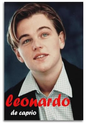 VZRSQZK Schauspieler Leonardo DiCaprio Poster, dekoratives Gemälde, Leinwand, Wandposter und Kunstdruck, modernes Familienschlafzimmer-Dekor-Poster, 20 x 30 cm