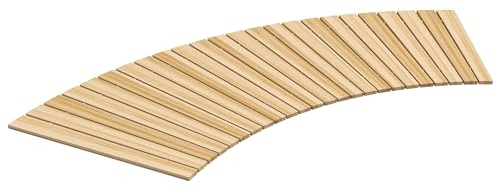 Outsunny 120 cm Gartenweg, Rollweg Gartentritt Dekorative Holztritt aus Tannenholz, für Garten, Balkon, Natur