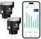 GreenSun WLAN Steckdose Zeitschaltuhr Aussenbereich - 2er Alexa Steckdose Outdoor Stromzähler Steckdose Smart Steckdose Outdoor VeSync Steckdose Zeitschaltuhr Steckdose 16A 2,4GHz
