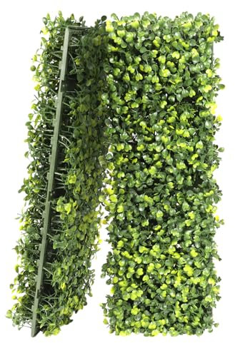 Goleray Lot de 6 panneaux de gazon artificiel pour décoration murale avec panneaux rigides - 45,7 x 15,2 cm - Double face