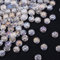 Crafans Lot de 100 perles rondes et plates en verre transparent avec lettres A-E-I-O-U de 10 mm pour travaux manuels, fabrication de bracelets et de bijoux