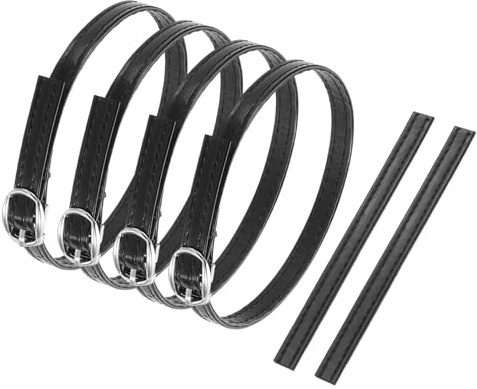 QUARKZMAN correas de tobillo reemplazables para tacones 2 pares Negro piano