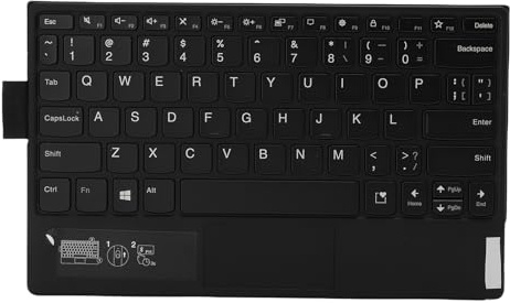 ASHATA Bluetooth-Touchpad-Tastatur, Passend für Thinkpad X1 Fold Tablet, Genaues QWERTZ-Layout, Wiederaufladbare Tragbare Kabellose Bluetooth-Tastatur mit Volltasten-Tastaturdesign