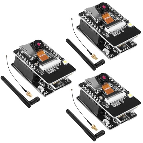 AYWHP 3PCS ESP32 CAM WiFi Bluetooth Board,ESP32 CAM MB Entwicklungsplatine ESP32 Dual-Core mit Kamera OV3660 + 2,4 G Antennen IPEX,Type-C,mit Steckplatz für TF-Karte, kompatibel mit Arduino