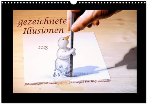 gezeichnete Illusionen (Wandkalender 2025 DIN A3 quer), CALVENDO Monatskalender
