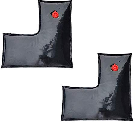 well2wellness® 2 x Pool Beschwerungssack Winkel - Wassersack Winkel zur Beschwerung von Pool Abdeckplanen