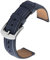 GerbGorb Uhrarmband Leder Kompatibel mit Huawei Samsung Amazfit Smartwatch,18mm Vintage Leder Armband, Schnelle Veröffentlichung Uhrenarmband für Männer Frauen（18mm,Grau Blau/Silberne Schnalle