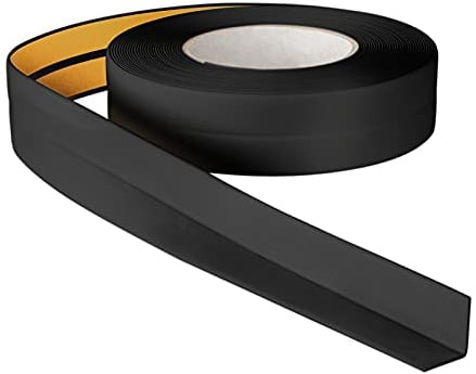 ProfiPVC Weichsockelleiste 18x18mm 25 Meter für Küche und Badezimmer, selbstklebende Abschlussleiste aus PVC, flexible Knickleiste - Fugendichtungsband, schwarz
