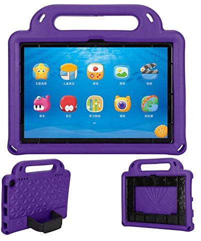 Annadue For Fire HD 8 Case 2020, All-New for Fire HD 8 Plus Tablet Case Cover for Kids, Shock-proof Lightweight Handle Friendly Stand Protective Sleeve with Detachable Strap -Purple