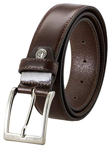 LINDENMANN Anzug-Ledergürtel Herren35 mm Vollrind dunkelbraun, Farbe/Color:braun, Size US/EU:Bundweite 125 cm Gesamtlänge 140 cm W 50 XXXL