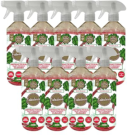 Fabulosa Antibacterial Disinfectant Spray, All Purpose Multi Surface Cleaner, 500ml, 9 pack, Wild Rhubarb
