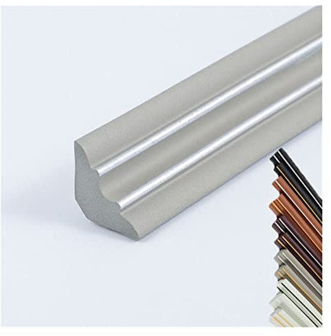 5M Moulure autocollante flexible Quart de rond PVC, Bande de calfeutrage étanche, garniture pour moulage, calfeutrage et de garniture auto-adhésif, pour mur, plafond, armoire, comptoir, bords de sol e