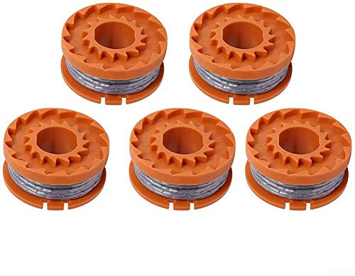QOXEZY 5pcs Strimmer Spool & Line for Jackson S1825CT S3630CT S3630CT2 Grass Trimmer Brush Cutter,Autofeed Spools Replacement Trimmer Refills