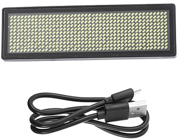 SOLUSTRE geführter elektronischer Bildschirm Etiketten Wiederaufladbares LED-Namensschild programmierbares Namensschild geführtes Namensschild Aufladen Abzeichen Nachrichtentafel pcv Weiß