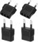 AXFEE Adaptateur Prise Universelle, 4 Pièces Adaptateur Prise Europe de Voyage, US/Chine/Japon/CanadaMexique vers France/Allemagne/Europe Adapter pour Voyage US vers EU, Noir