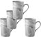 Hylruu 350ml Unique Coffee Mugs, Marble Ceramic Cup for Home and Office, Microwave Dishwasher Safe, Set of 4 Gray