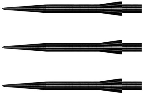 WINMAU Dart Points - Velocity Steel Tip Darts Points in Black - 32mm