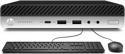 HP ProDesk 600 G3 Mini Ordinateur de Bureau, Intel Pentium Gold G4560, 8 Go de RAM, SSD 256 Go, WiFi, Bluetooth, Clavier américain, Windows 11 Pro (reconditionné)
