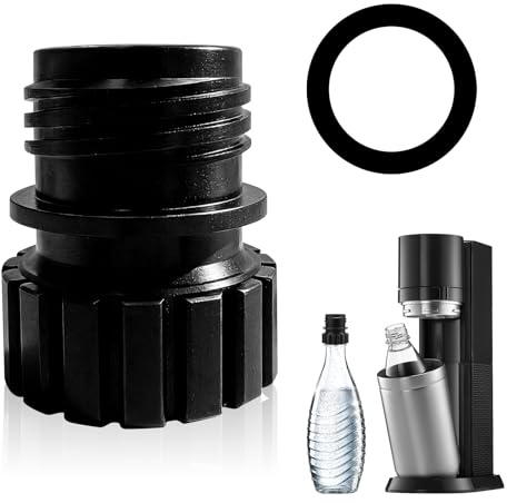 KFDDRN Glasflaschenadapter für Terra Sodastream 0,7l Glasflaschen | Schnellverbinder, Soda Quick Connect, Kompatibel für Soda Maschinenflaschen