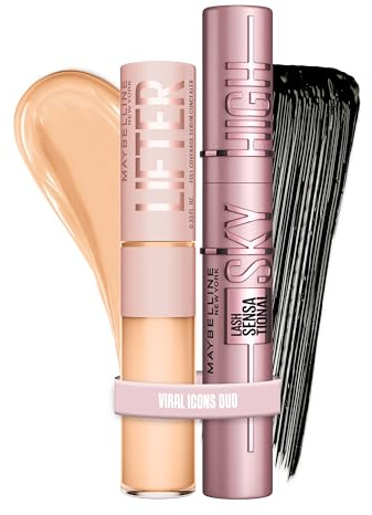 Maybelline New York Make-up Set: Sky High Mascara für extreme Wimpern-Länge & Lifter Concealer mit 2% Peptiden gegen Augenringe, Serum-Pflege & Volle Wimpern, Wacher Blick & Strahlende Augen, 2-teilig