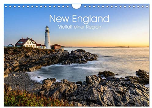 New England - Vielfalt einer Region (Wandkalender 2026 DIN A4 quer), CALVENDO Monatskalender: Eine Reise durch Neuengland (CALVENDO Orte)