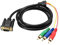N/A VGA a 3 RCA Cavo RGB Maschio a Maschio Audio Video AV Component Adattatore Trasmettitore per HDTV DVD HD 5ft 1.5 m Nero