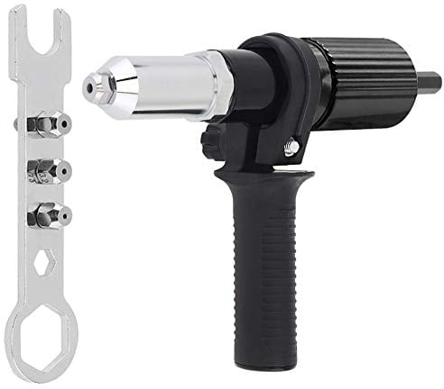 Yakamoz Rivet Gun Adatper Riveter Drill Converter Attachment Electric Power Drill Riveting Hand Tool Kit for Riveting Insert 3/32 1/8 5/32 3/16 Rivets Nut