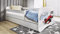 Bjird Kinderbett Jugendbett 70x140 80x160 80x180 cm Weiß mit Rausfallschutz Schublade und Lattenrost Kinderbetten für Mädchen und Junge - Formel 180 cm