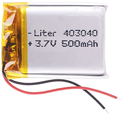Batterie 403040 LiPo 3.7V 500mAh 1.85Wh 1S 5C Liter Energy Battery pour l'électronique Rechargeable Téléphone Portable Smartwatch GPS - Ne Convient Pas à la Radiocommande 42x30x4mm (500mAh|403040)
