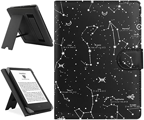 HoYiXi Custodia Universale Compatibile con 6-6.8'' Kobo/PocketBook/Tolino/Sony E-Book Reader 6.8'' Kindle Paperwhite/6 Nuovo Kindle 2022 & 2019/Kobo Clara HD/Kobo Clara 2E Stand Cover, costellazione