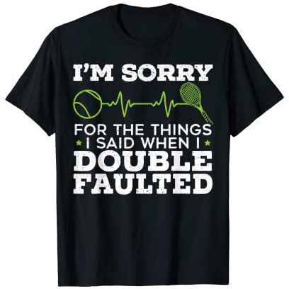 Tennis Herzschlag Tennisspieler EKG Pulse T-Shirt