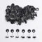 Alwonder 600pcs 4 Size Mixed Fishing Rubber Stopper Fishing Float Bobber Bead Stops 6 in 1 Float Sinker Stops Black Oval Shape Rigs Leader Accessories