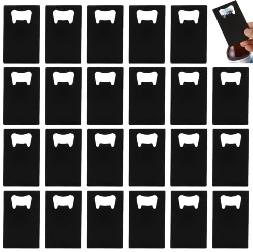 CYEAH 60 Stück Kreditkarten-Flaschenöffner, Metall, Poker, Trauzeugen, Geldbörsengröße, Flaschenöffner, für Bier, Wein, Edelstahl, Flaschenöffner für Geldbörse, Tasche, Party, Hochzeit, Gastgeschenk