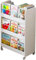 PEYNIR Bücherregal, dreischichtiges Bücherregal mit Rollen, mobiles Display-Aufbewahrungs-Bücherregal, doppelseitig verwendbares Heim-Bücherwagen-Lagerregal Einfaches Bücherregal