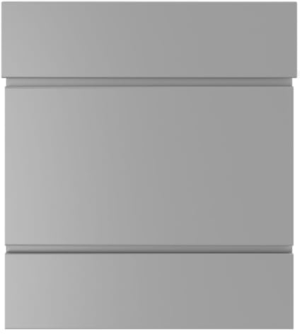 Briefkasten Manufaktur Briefkasten Kant mit Zeitungsfach - Design 2 (RAL 9007 graualuminium)
