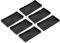 QUARKZMAN 6 Piezas Bandeja de Servicio Pequeña Negra Mini Bandeja 4 x 8 Bandejas Rectangulares de Plástico Decorativas de Madera para Desayuno Cocina Baño