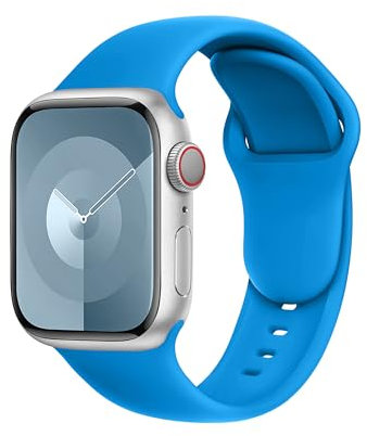 DONEGANI C1 for Apple Watch Strap Ultra 2 Se 10 40mm 44mm 46mm 42mm 45mm 41mm 38mm 49mm Series 10 9 8 7 6 5 4 3 Band Women Men Sport Silicone Ocean Blue