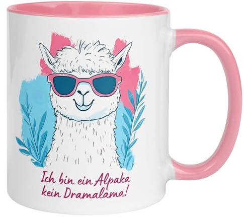 Tasse Alpaka | Ich bin ein Alpaka kein Dramalama | Lustiger Geschenk Becher