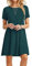 MOLERANI Summer Dresses for Women UK Casual T-Shirt Dress Short Sleeve Ladies Beach Dress (M, Dark Green)