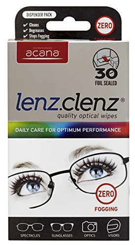 Acana Lenz Clenz 30 Optical Wipes Non Smear Anti Fogging Anti Bacterial(391115)