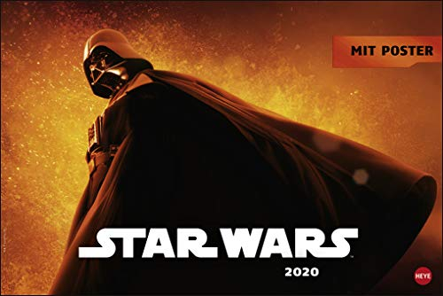 Star Wars XL Broschurkalender - Kalender 2020 - Heye-Verlag - Wandkalender mit Poster - 45 cm x 30 cm (offen 45 cm x 60 cm) - Abenteuer von Luke Skywalker, Darth Vader, Prinzessin Leia, Han Solo, Yoda
