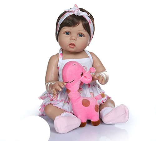 MineeQu 18 Zoll 47 cm So Wirklich Weich Gentle Touch Silikon Vinyl Ganzkörper Reborn Babypuppen in Tan Haut Echte Frühchen Erwachen Neugeborenen Puppe Waschbar für Mädchen