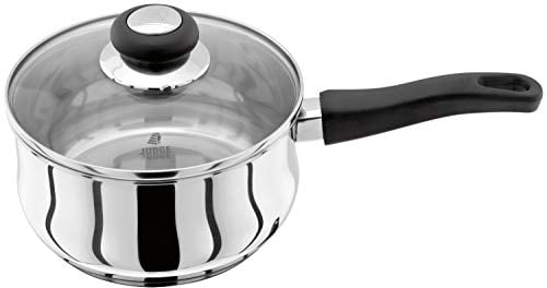 Judge Vista Stainless Steel Large Saucepan 18cm 1.8L, Shatterproof Vented Glass Lid, Induction Ready, Oven Safe